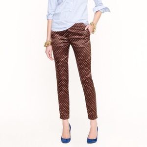 J.Crew: Café Capri In Silky Dot Brown